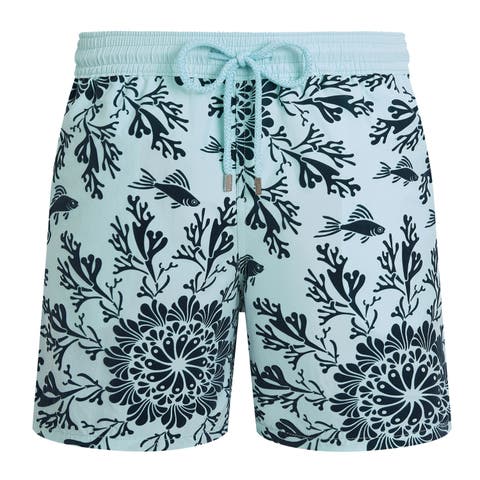 Men Swim Shorts Flocked Coral Mandala