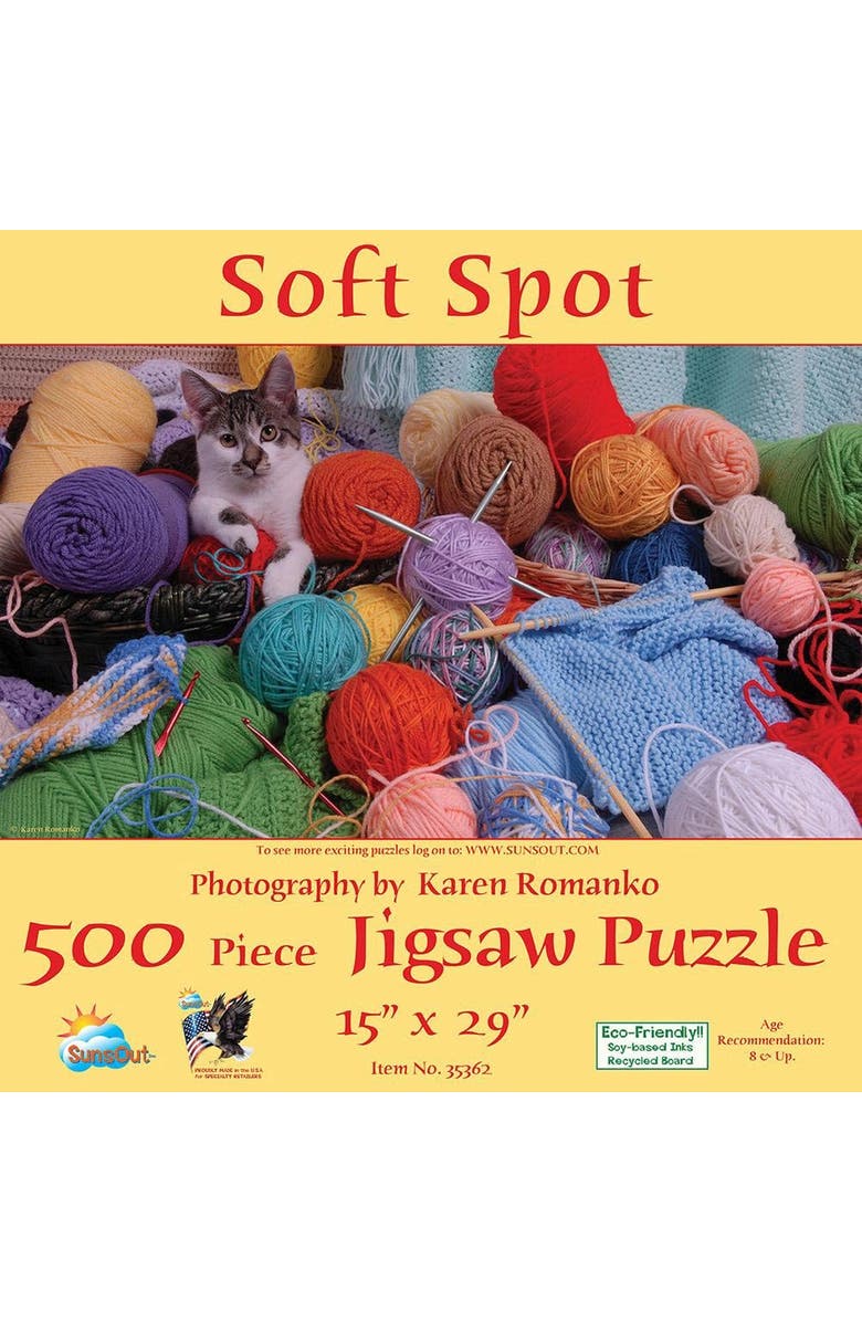 Sunsout Soft Spot 500 piece Jigsaw Puzzle for Adults, Alternate, color, Multicolor