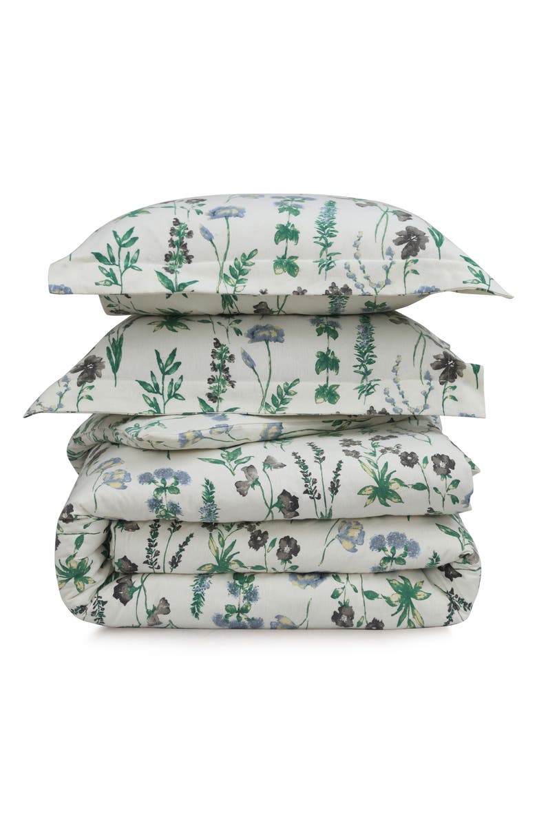 AZORES HOME Fleur Cotton Flannel Comforter & Pillow Sham Set, Main, color, Multicolor