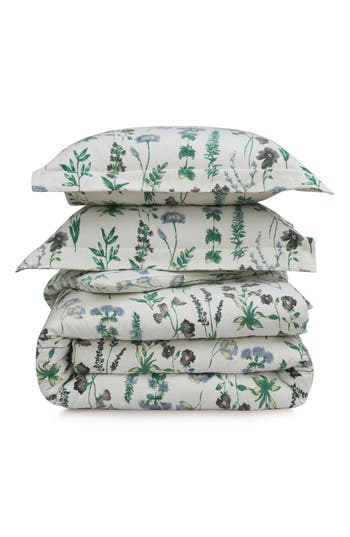 Azores Home Fleur Cotton Flannel Comforter & Pillow Sham Set In Multi