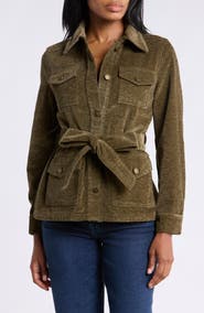 7 For All Mankind Chenille Belted Utility Jacket
