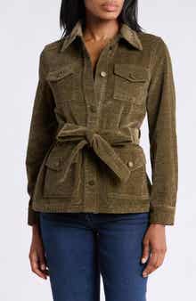 Chenille Belted Utility Jacket