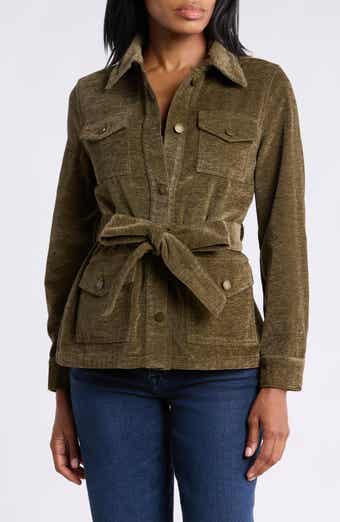 Chenille Belted Utility Jacket