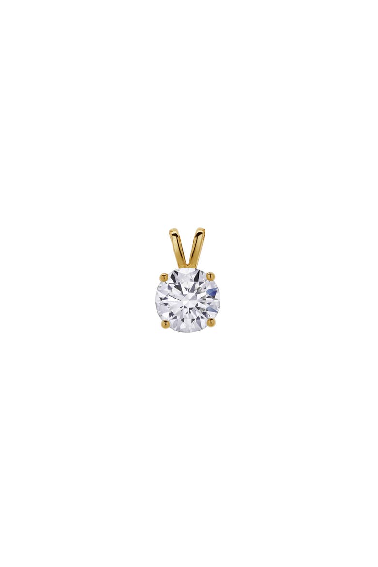 Lucent 14K Gold Round Lab Grown Diamond Pendant - 2 Ct, Alternate, color, 14K Yellow Gold