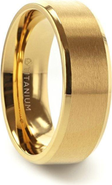 Larson Jewelers Radiate Titanium Flat Brushed Center Wedding Ring