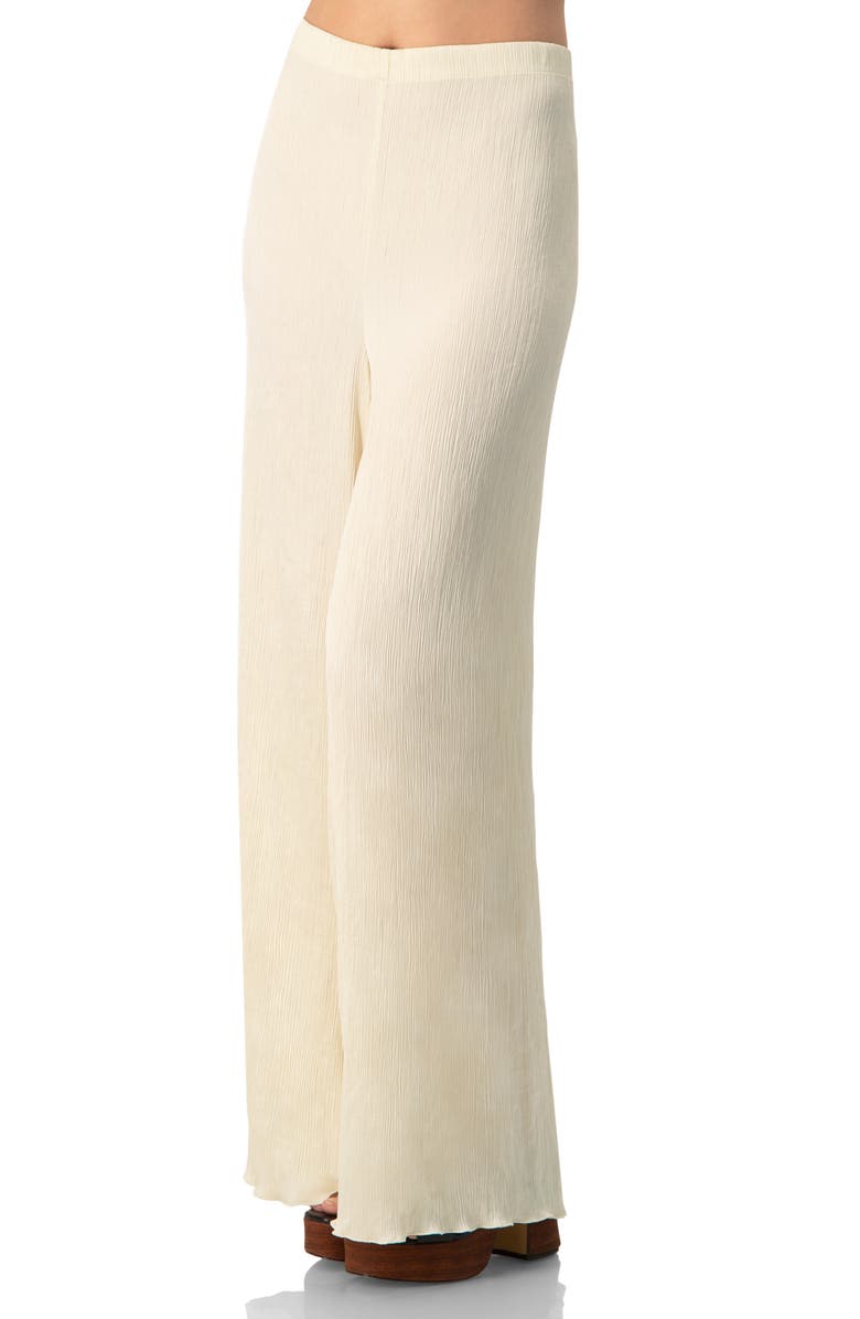 IVONNE Elastic Waistband Pleated Wide-Leg  Pants, Alternate, color, Ivory