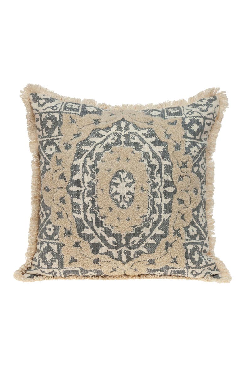 Geometric Square Throw Pillow, Main, color, BEIGE