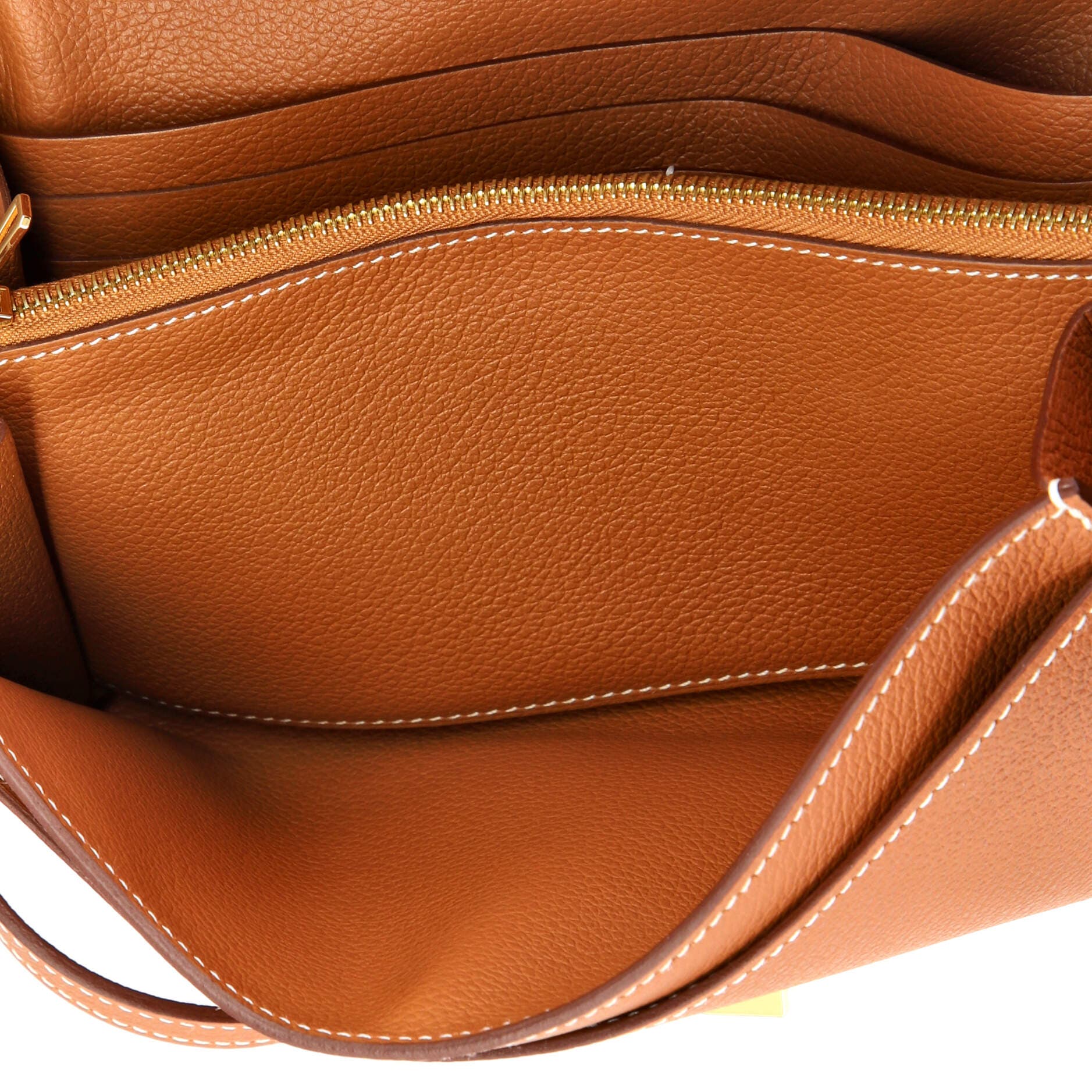 Pre-Owned Hermes Constance To Go Wallet Evercolor, Alternate, color, Gold