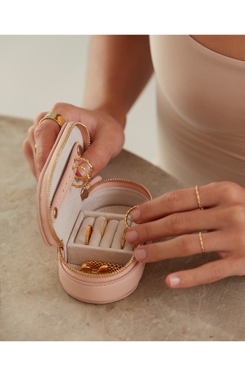 Monica Vinader Leather Mini Oval Trinket Box, Alternate, color,