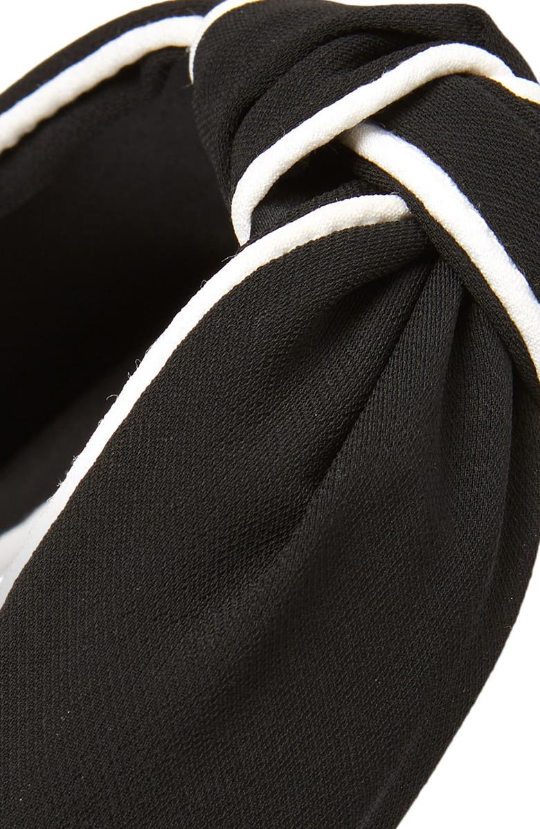Tasha Piping Trim Knotted Headband, Alternate, color, 