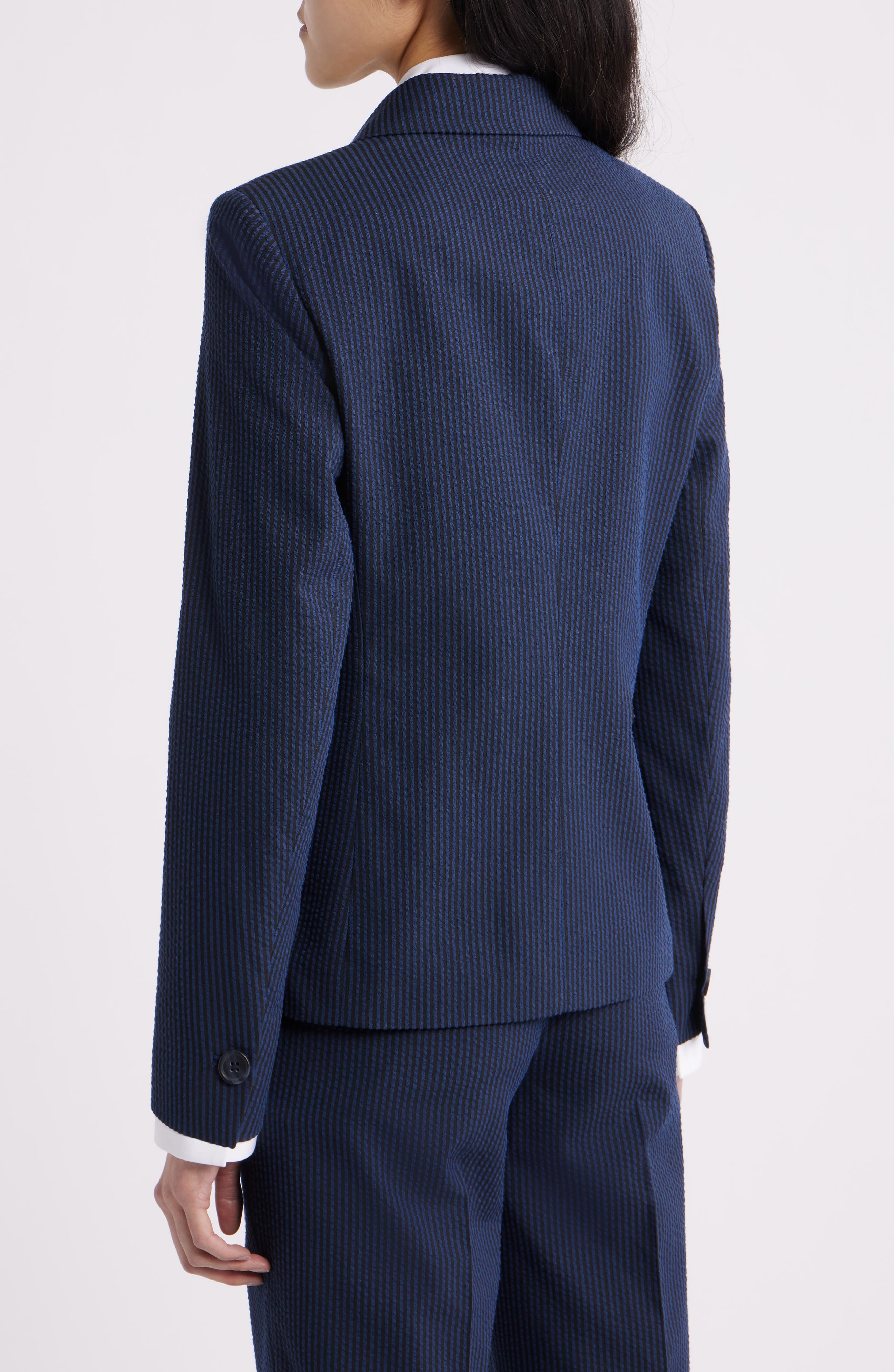 Stripe Seersucker Blazer - image 2