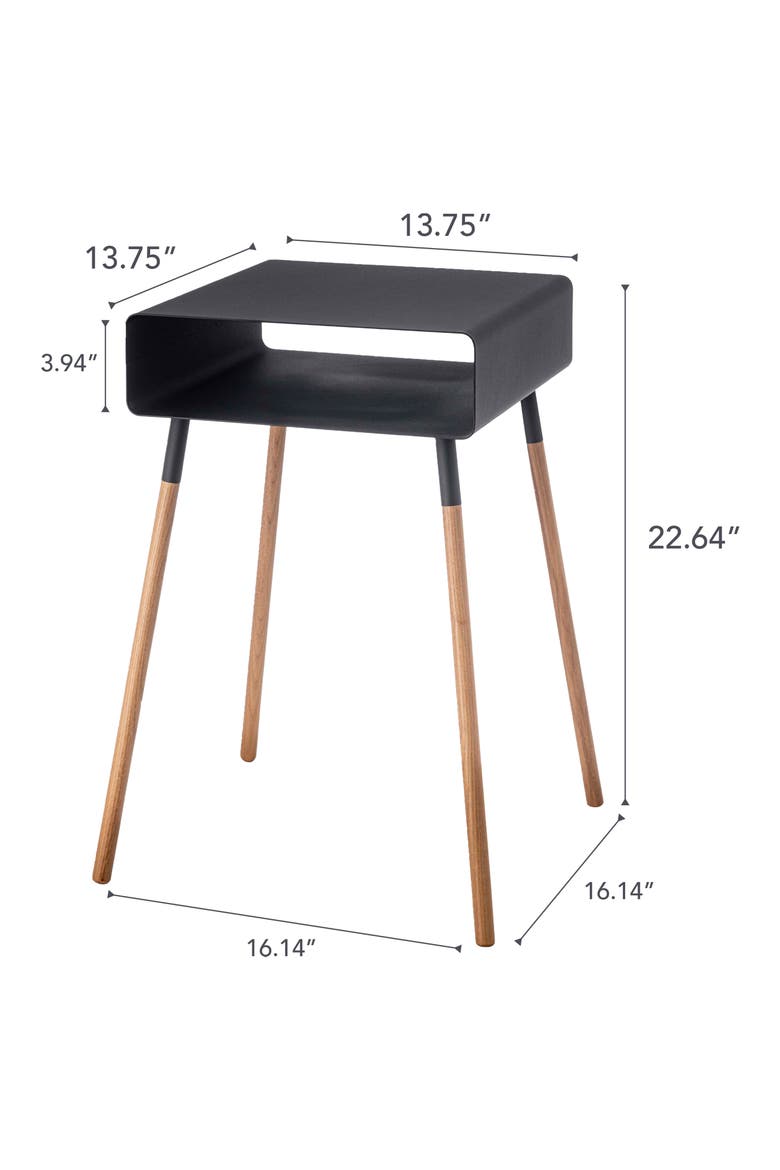 Steel Storage Side Table, Alternate, color, BLACK