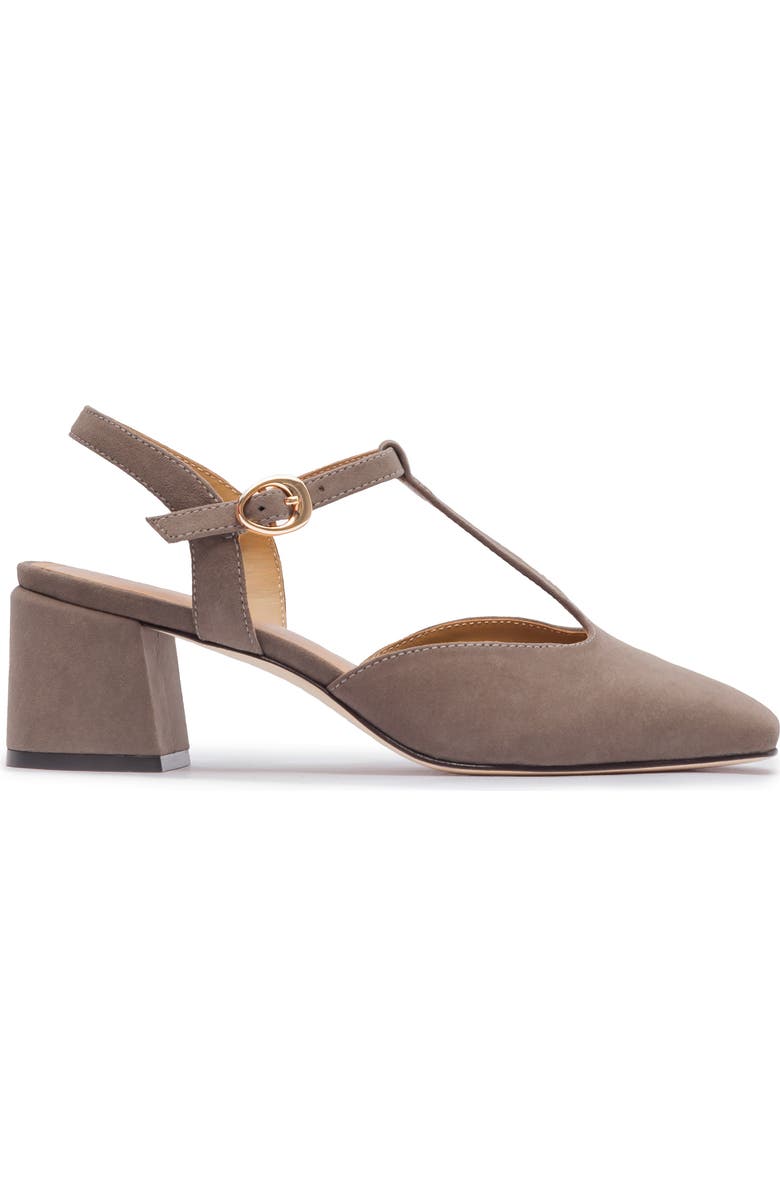Bernardo Footwear Romi T-Strap Pump, Main, color, Walnut Suede