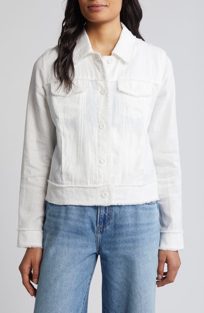 Tommy Bahama Breezy Palm Raw Edge Linen Jacket, Alternate, color, 