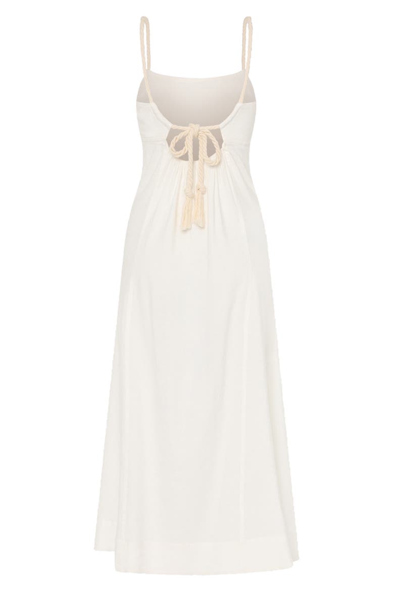 A-Line Linen Cover-Up Dress, Alternate, color, WHITE