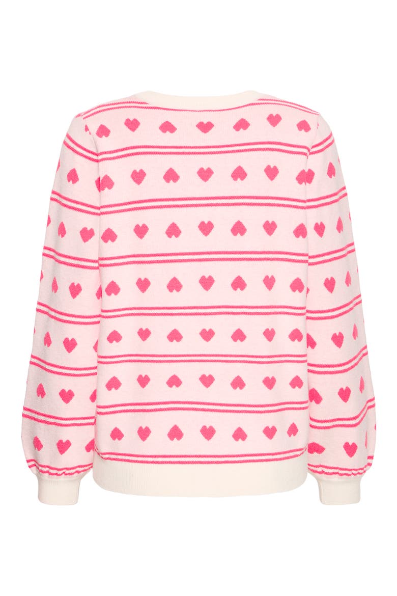 Ihbrielle Jacquard Heart Sweater, Alternate, color, BIRCH W TEABERRY