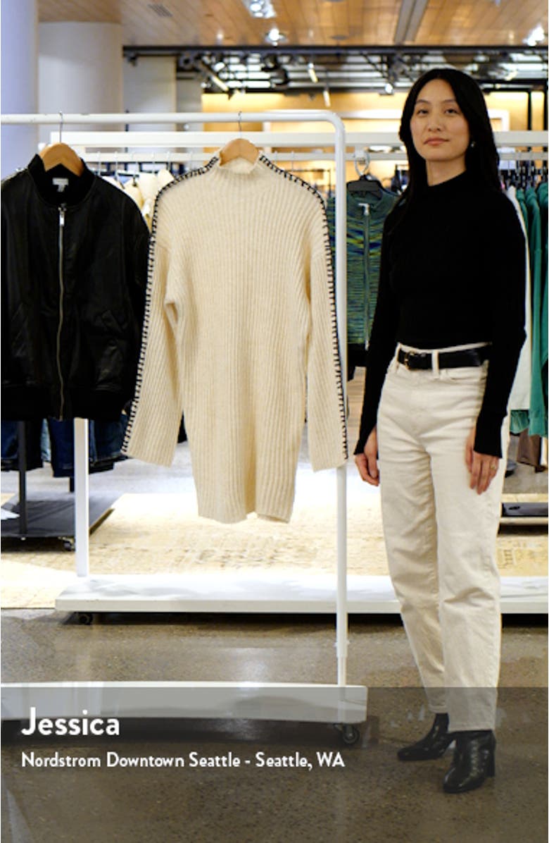 Gemma Whipstitch Long Sleeve Sweater Dress, sales video thumbnail