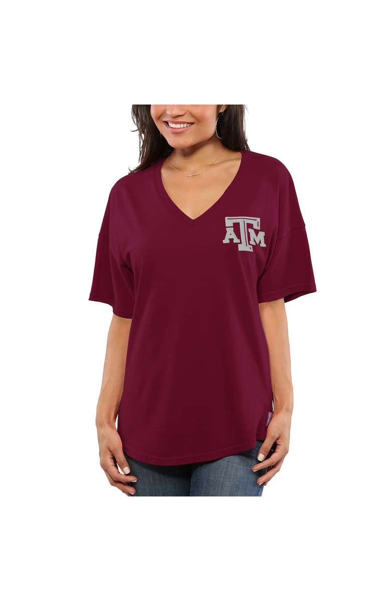 SPIRIT JERSEY Women's Maroon Texas A&M Aggies Spirit Jersey Oversized T-Shirt, Alternate, color, 