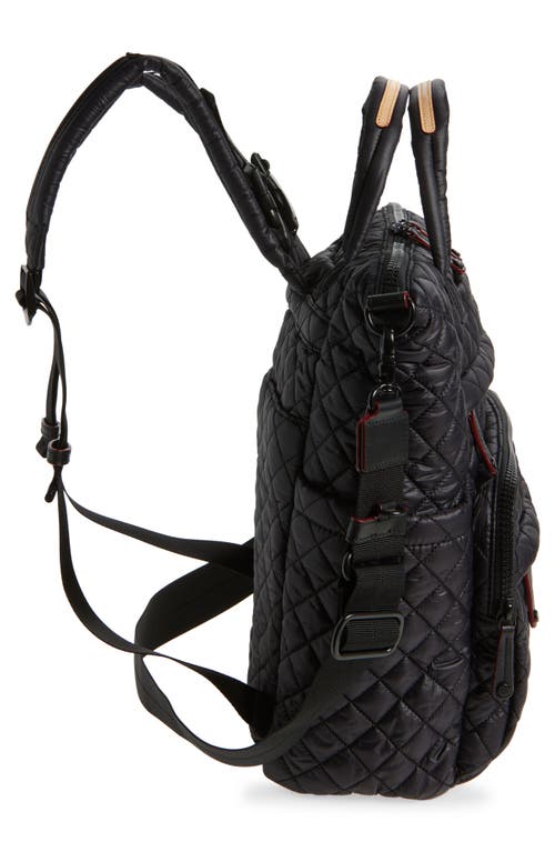 Mz Wallace Medium Utility Quilted Nylon Backpack In Black