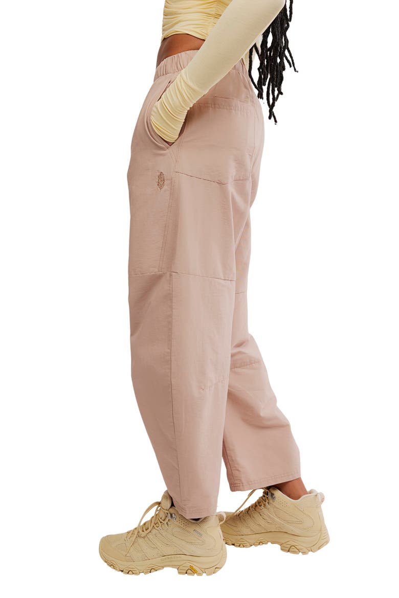 FP Movement Game Day High Rise Barrel Leg Pants, Alternate, color, SANDY