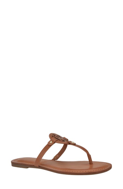 Tommy Hilfiger Litzy Flip Flop In Medium Brown