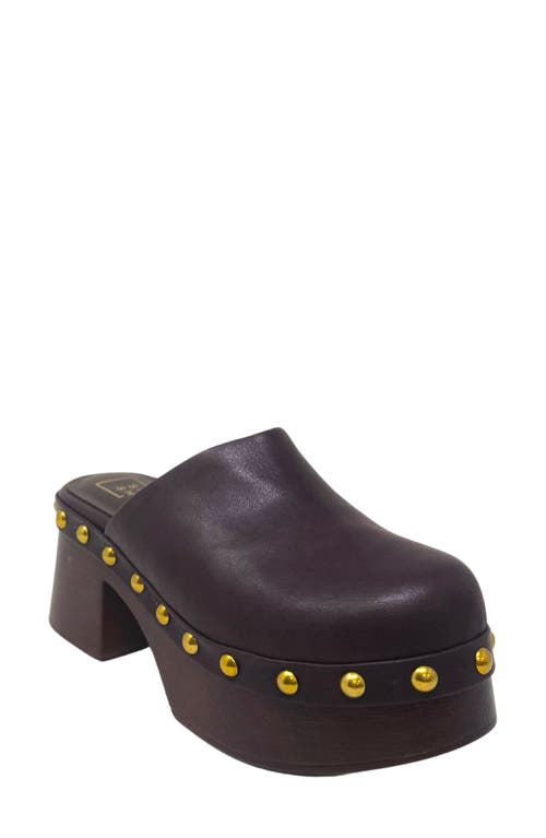 Shushop Lily Platform Mule In Burgundy