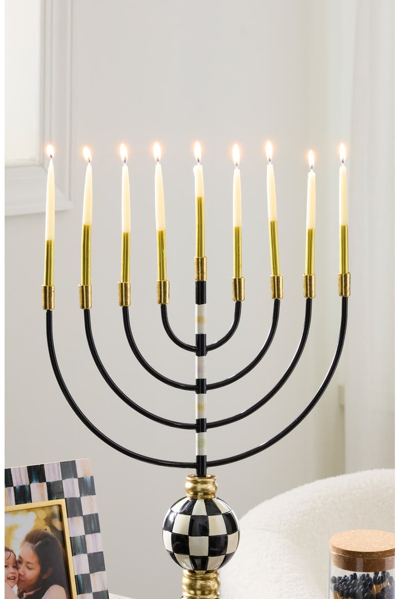 Hanukkah Taper Candles, Alternate, color, GOLD