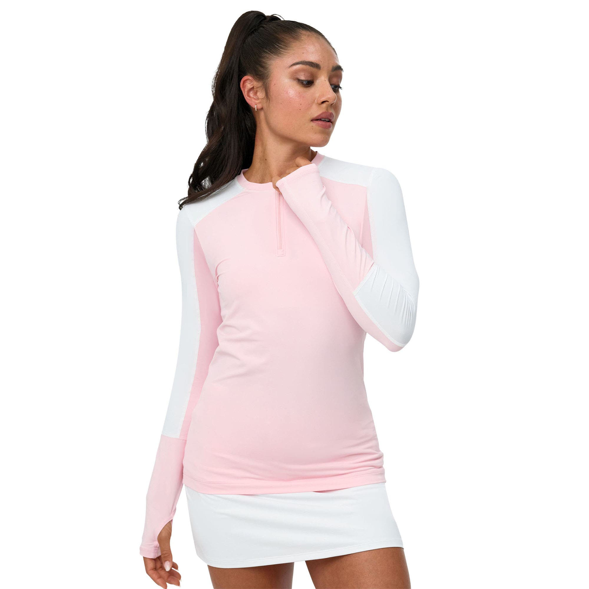Tickle Me Pink/White
