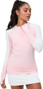 BloqUV Women's Performance Quarter Zip Long Sleeve Crew Shirt