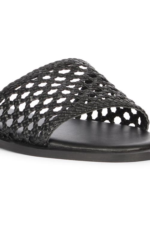 Saint G Jade Woven Slide Sandal In Black