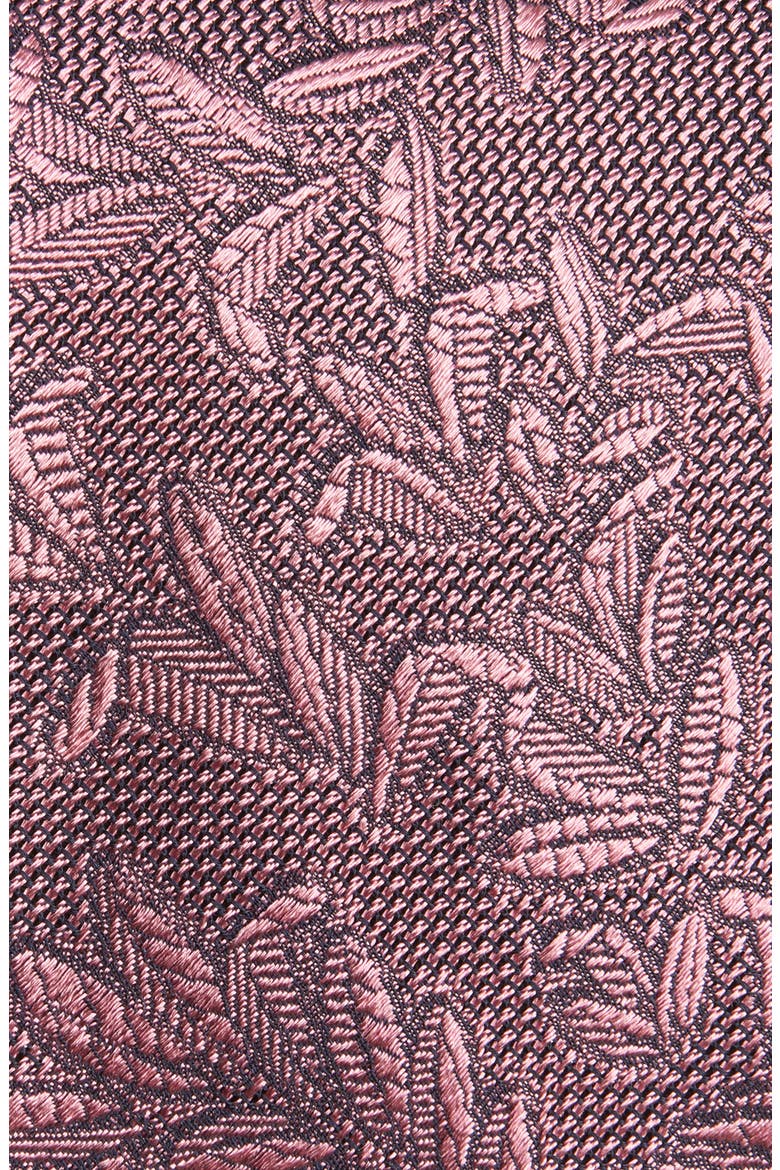 Leaf Silk Jacquard Tie, Alternate, color, PINK