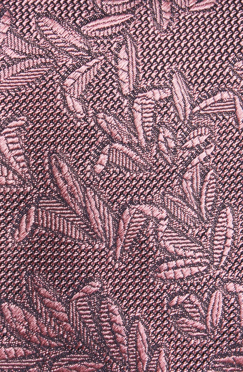 ZEGNA TIES Leaf Silk Jacquard Tie, Alternate, color, Pink