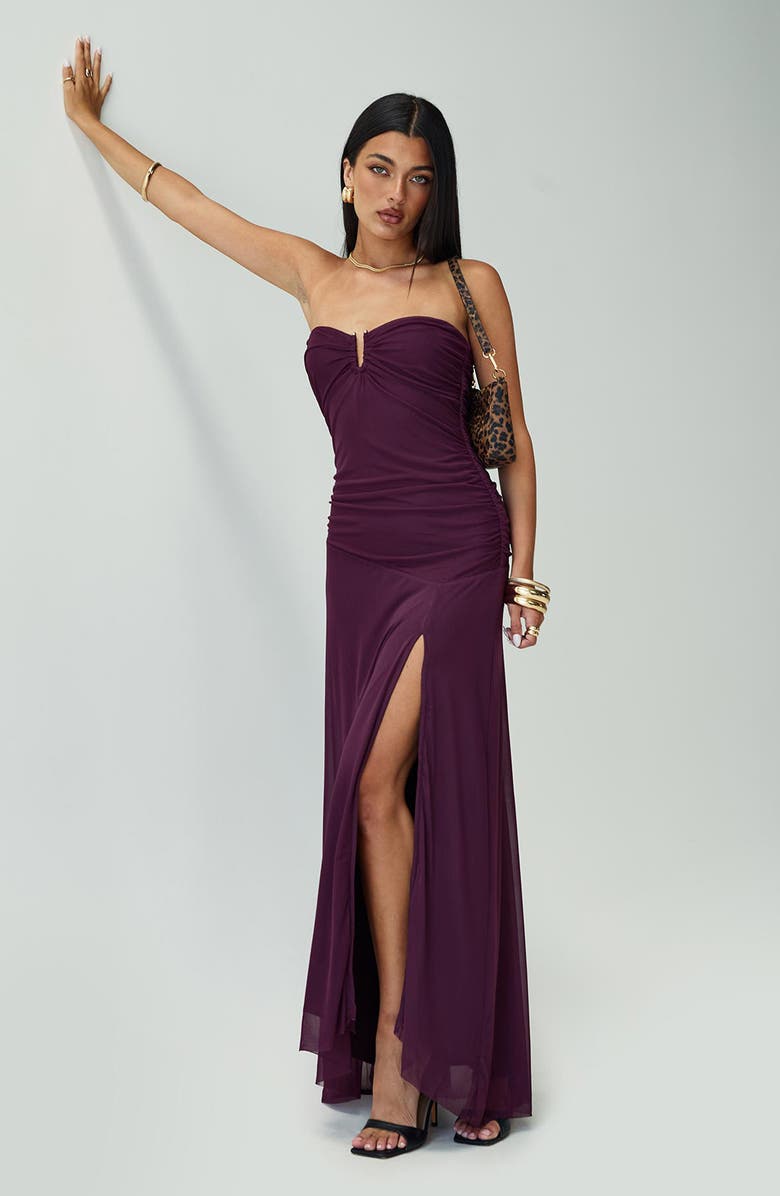 Princess Polly Barbarella Strapless Gown, Alternate, color, Purple