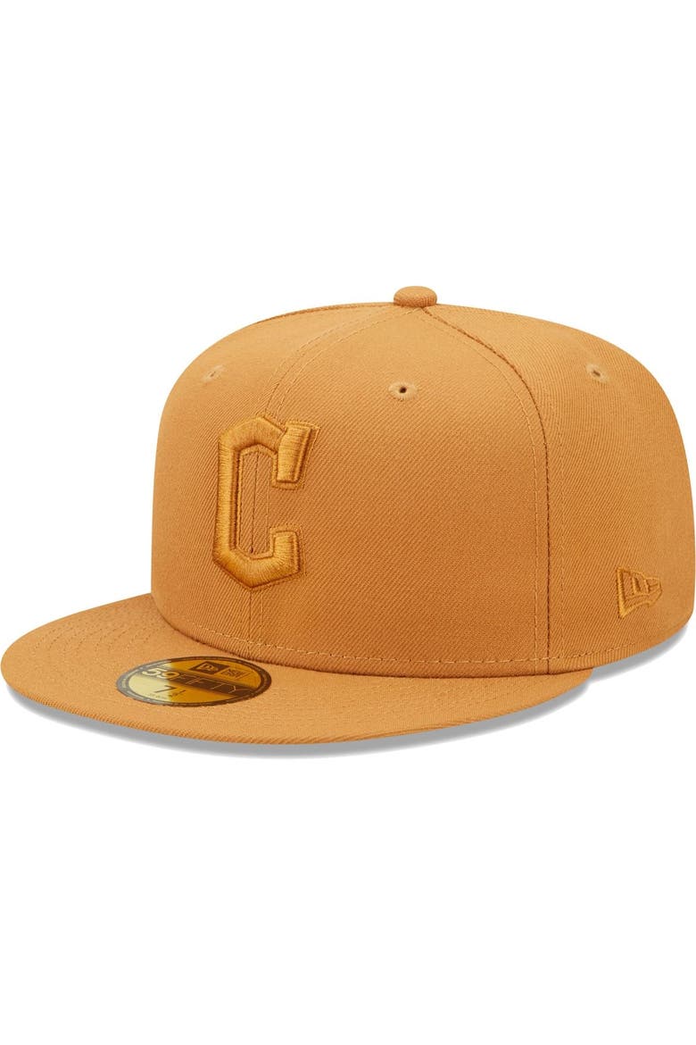 Men's New Era Brown Cleveland Guardians Color Pack 59FIFTY Fitted Hat, Main, color, Brown