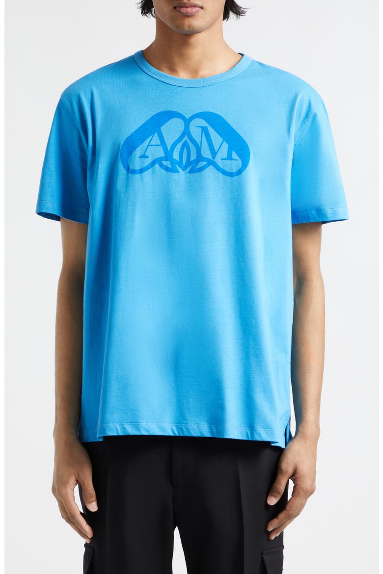 Seal Monogram Logo Graphic T-Shirt, Main, color, LAPIS BLUE