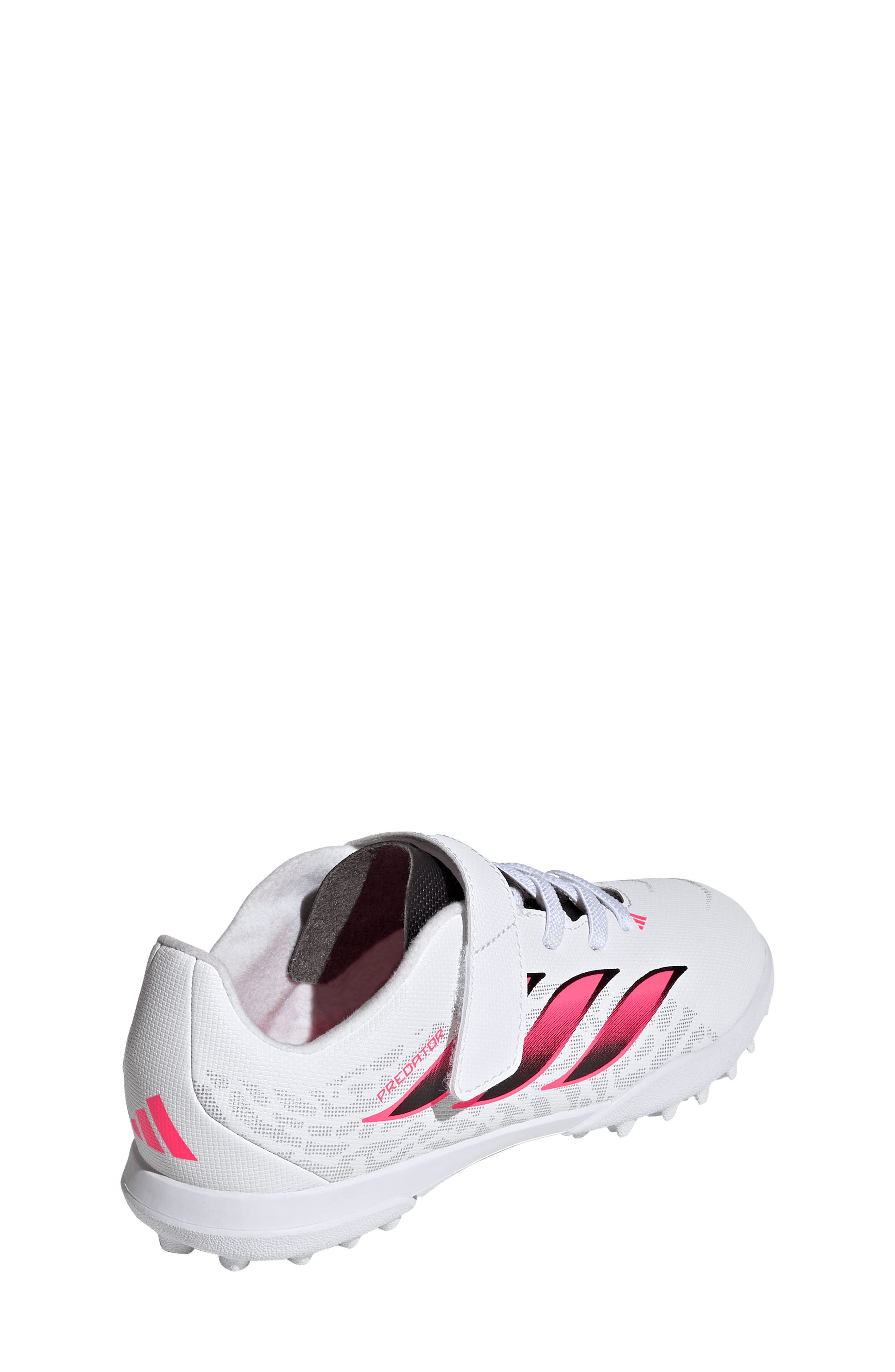 Kids' Predator Club H&L Turf Soccer Shoe, Alternate, color, WHITE/ TURBO/ BLACK