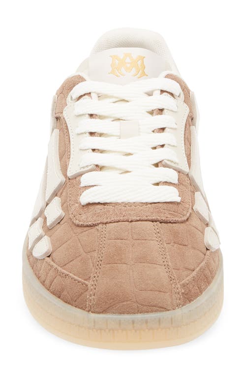 Amiri Suede Pacific Bones Low-top Sneakers In Brown