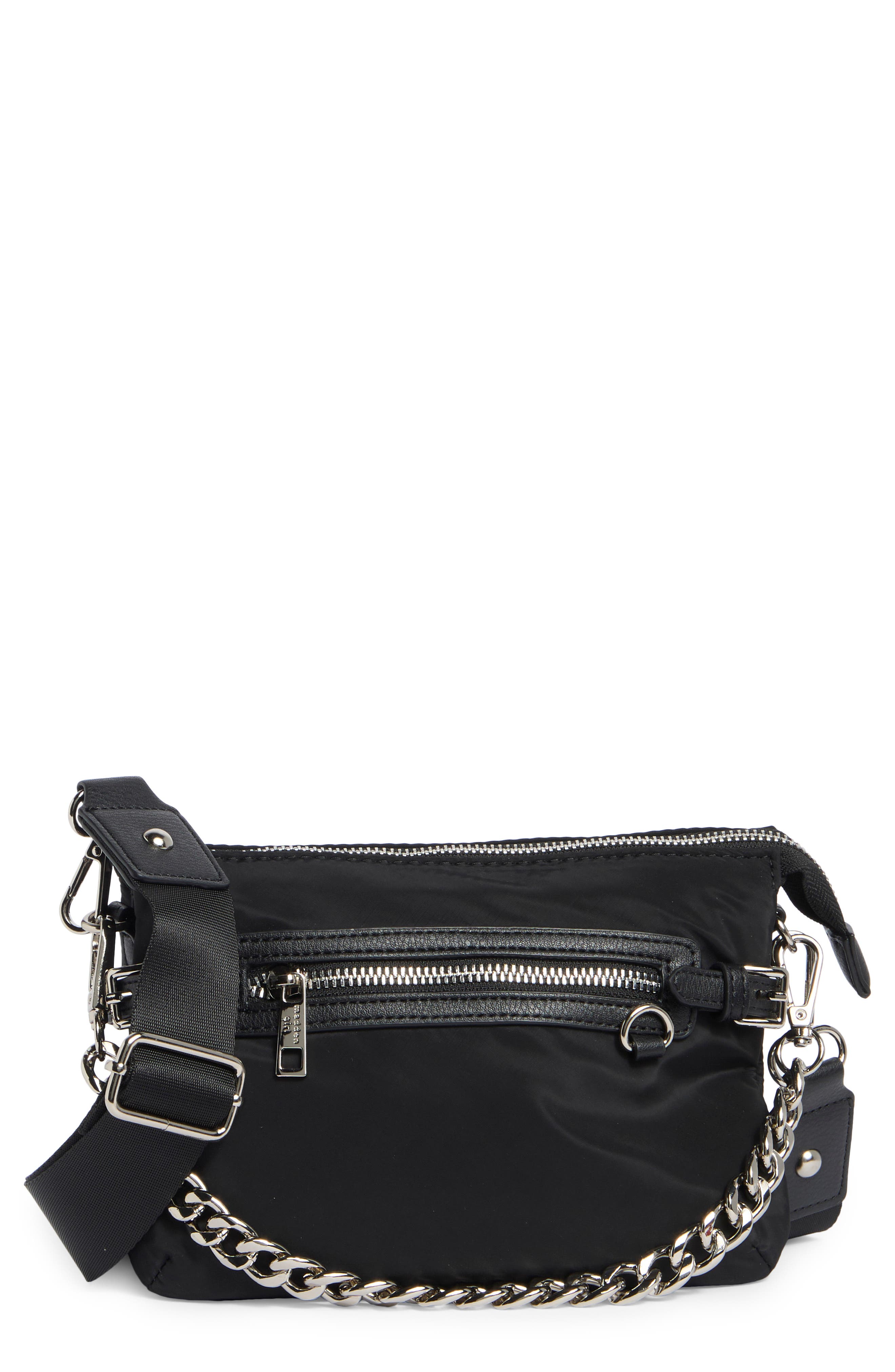 Madden Girl Polyester Crossbody Bag, Main, color, Black