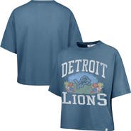 '47 Women's '47  Mineral Blue Detroit Lions Florentina Montauk Cropped T-Shirt