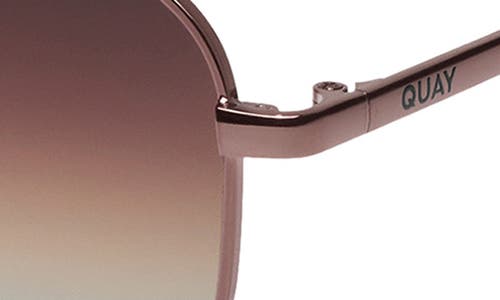 Quay Big Time 54mm Gradient Round Sunglasses In Multi