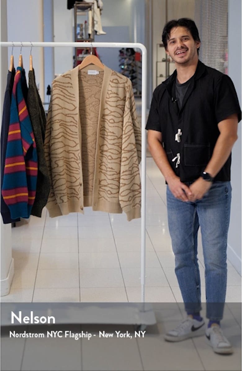 Animal Stripe Oversize Cardigan, sales video thumbnail