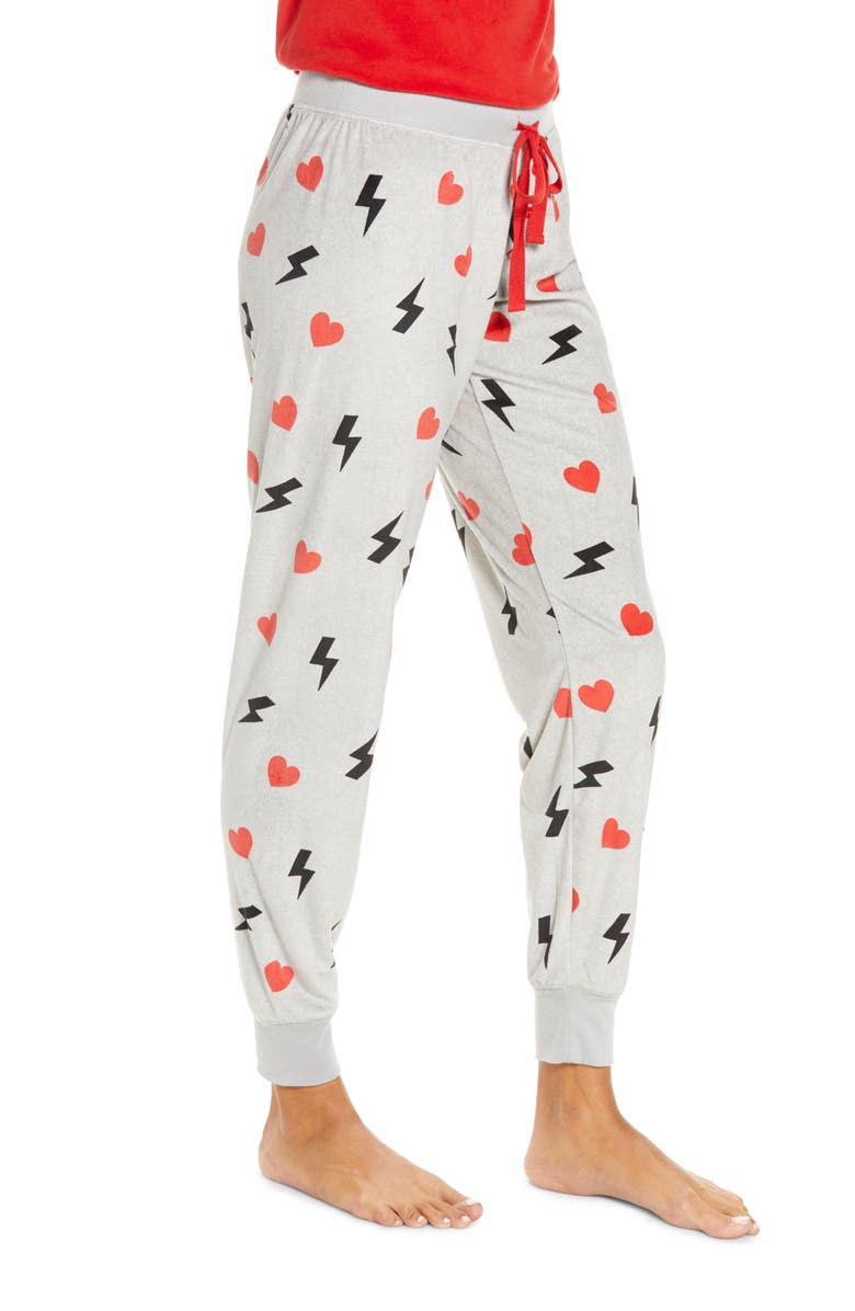 PJ Salvage Silky Velour Jam Pajama Pants, Alternate, color,