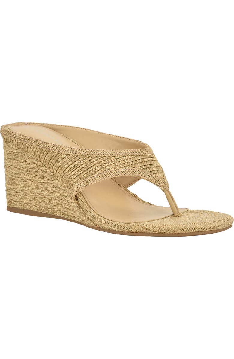 Calvin Klein Marcheli Wedge Sandal, Main, color, Raffia
