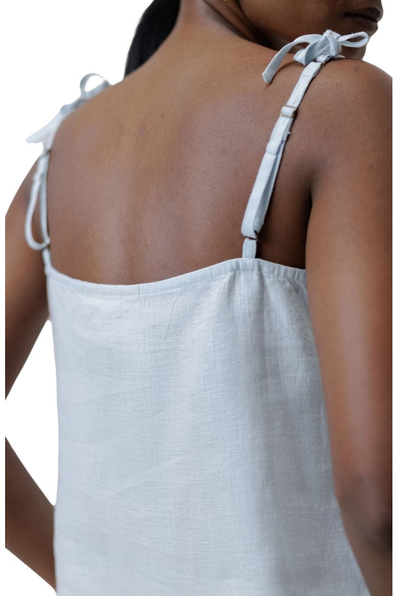 Tie-up Embroidered Camisole Top, Alternate, color, Light Blue