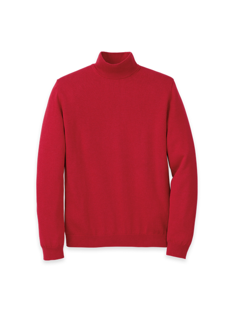 Supima Cotton Mock Neck Sweater