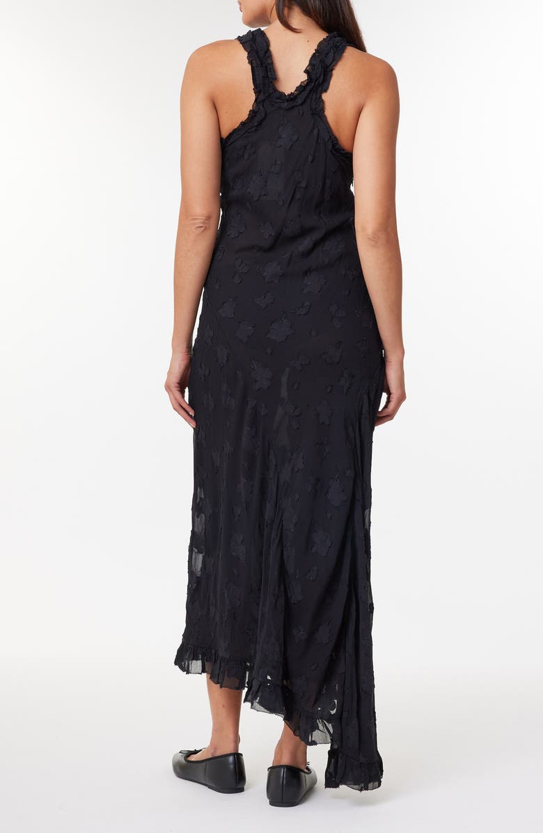 Scotch & Soda Floral Appliqué Ruffle Detail Maxi Dress, Alternate, color, 
