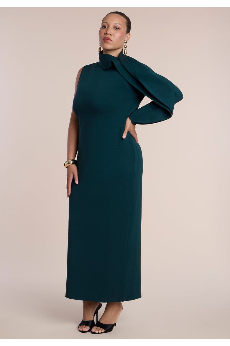 One Sleeve Knit Maxi Dress, Alternate, color, MOUNTAIN VIEW