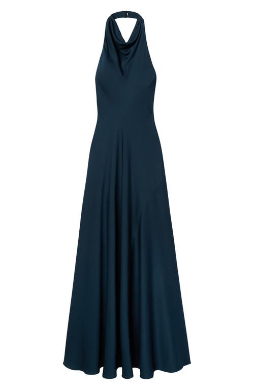 A.l.c . Sara Halter Satin Maxi Dress In Malachite