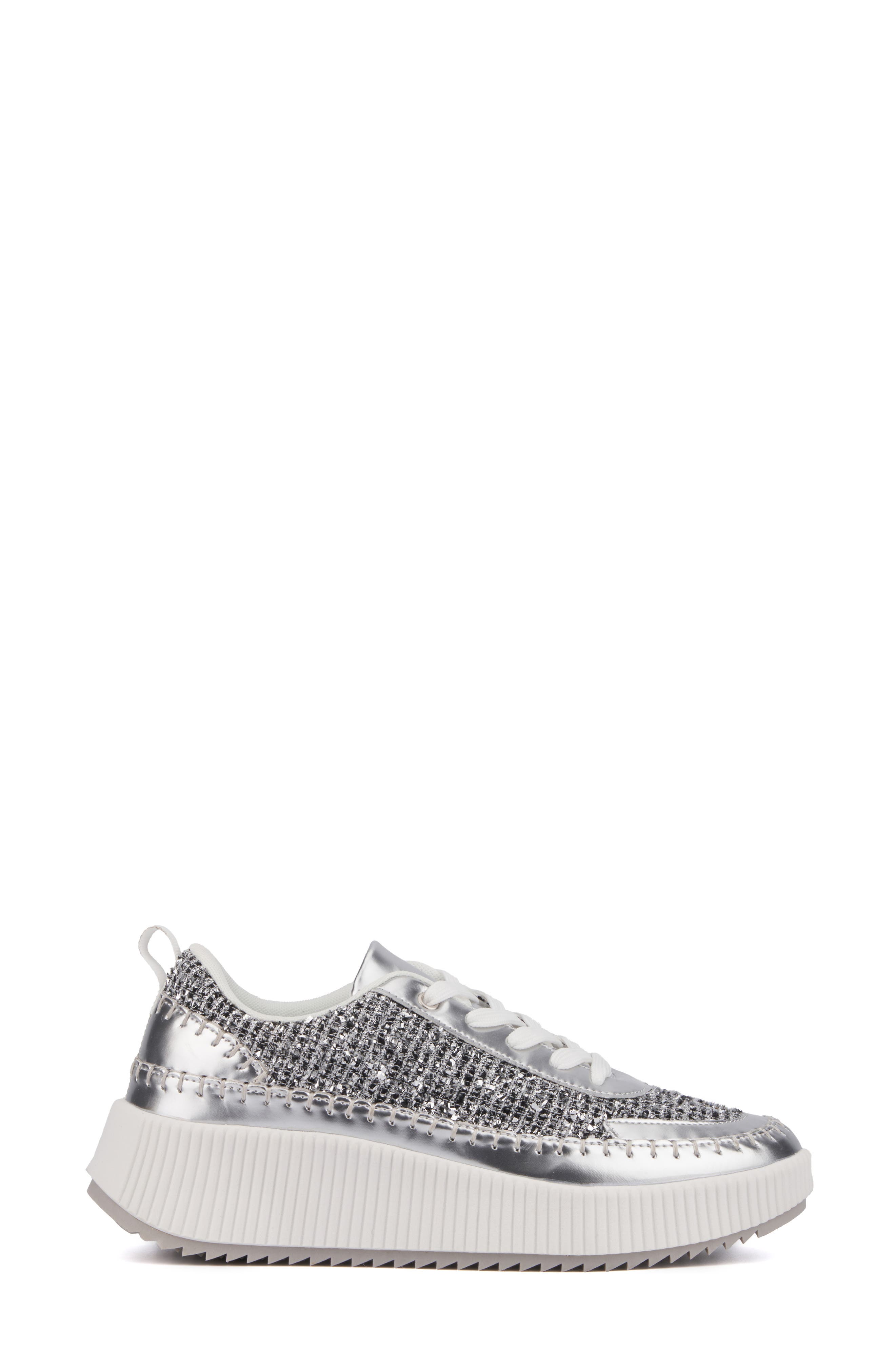 NEW YORK AND COMPANY Twyla Sneaker, Alternate, color, Silver