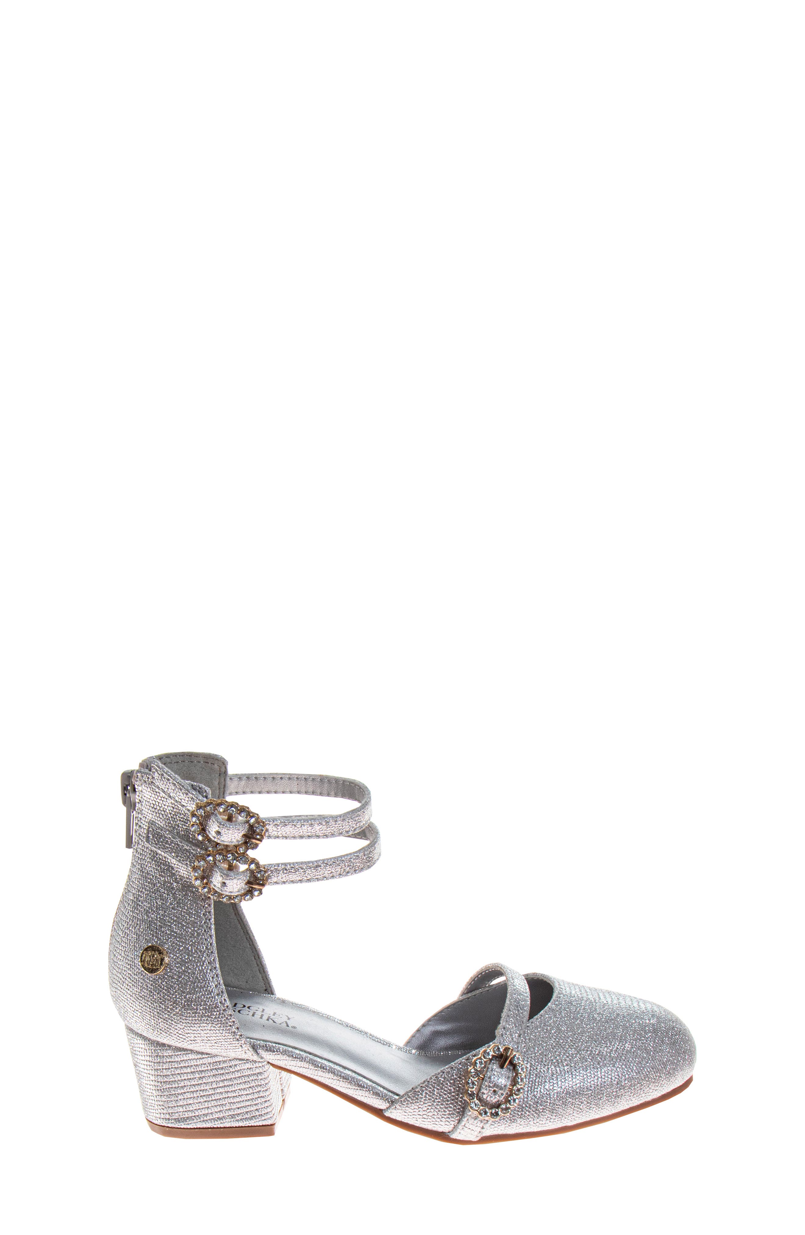 Badgley Mischka Collection Kids' Ankle Strap Pump, Alternate, color, 